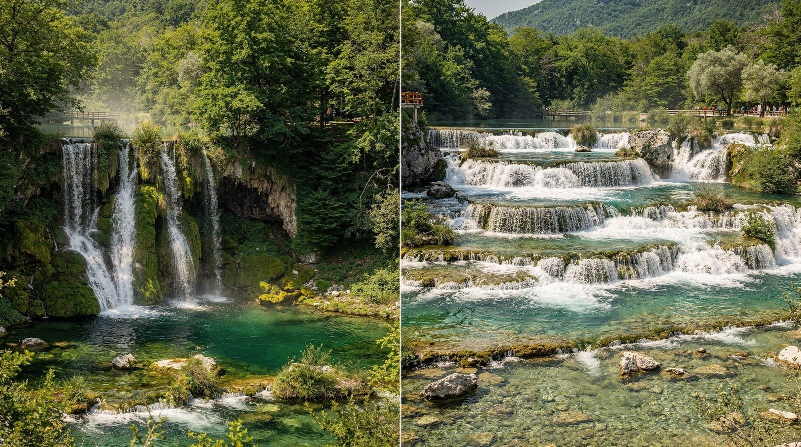 Plitvicer Seen vs. Krka: Welcher kroatische Wasserfall-Nationalpark ist der richtige? — Ehrlicher Vergleich: Plitvicer Seen vs. Nationalpark Krka – Landschaft, Massen, 